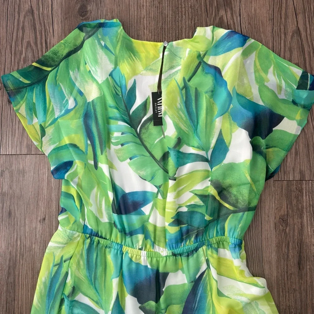 NWT WHBM Tropical Caftan Maxi Dress Medium - Picture 5 of 6